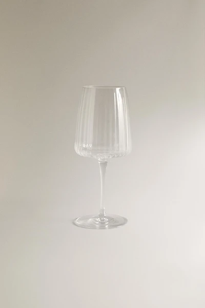 LARGE GLASS WITH LINES