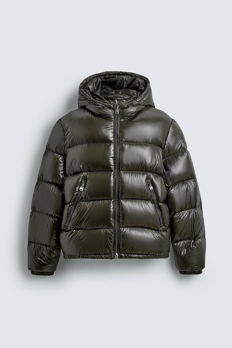 100% FEATHER WATER REPELLENT PUFFER JACKET