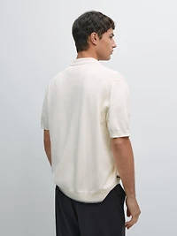 Short sleeve knit overshirt