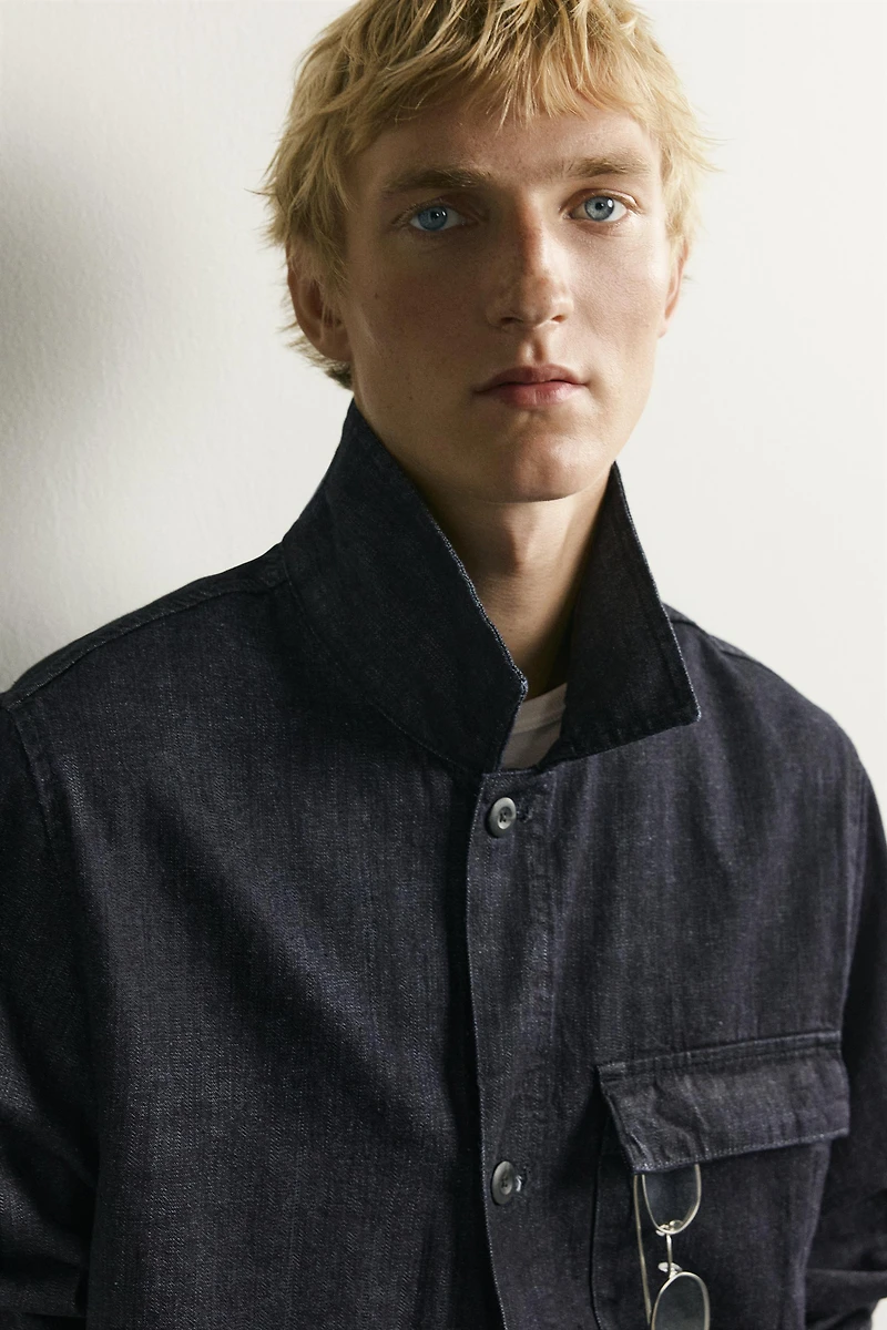 RELAXED FIT DENIM OVERSHIRT