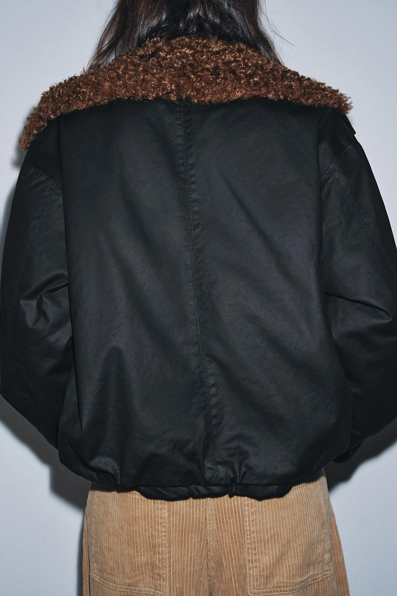 BLOUSON BOMBER EFFET MOUTON ZW COLLECTION