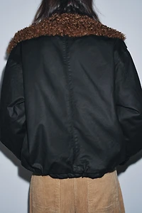 BLOUSON BOMBER EFFET MOUTON ZW COLLECTION