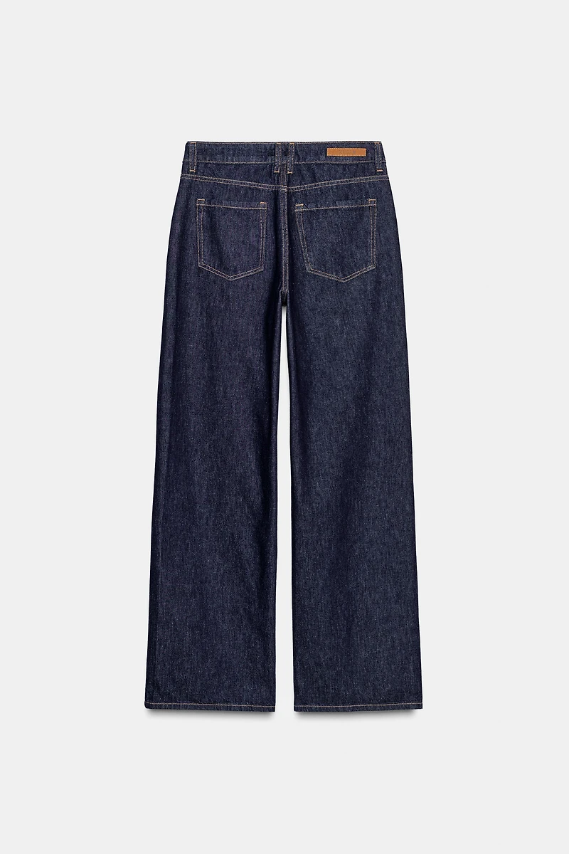 Z1975 WIDE LEG MID-RISE CHAIN JEANS