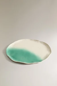 ASSIETTE PLATE GRÈS DÉGRADÉ X COLLAGERIE