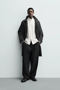 WAXED FINISH TRENCH COAT