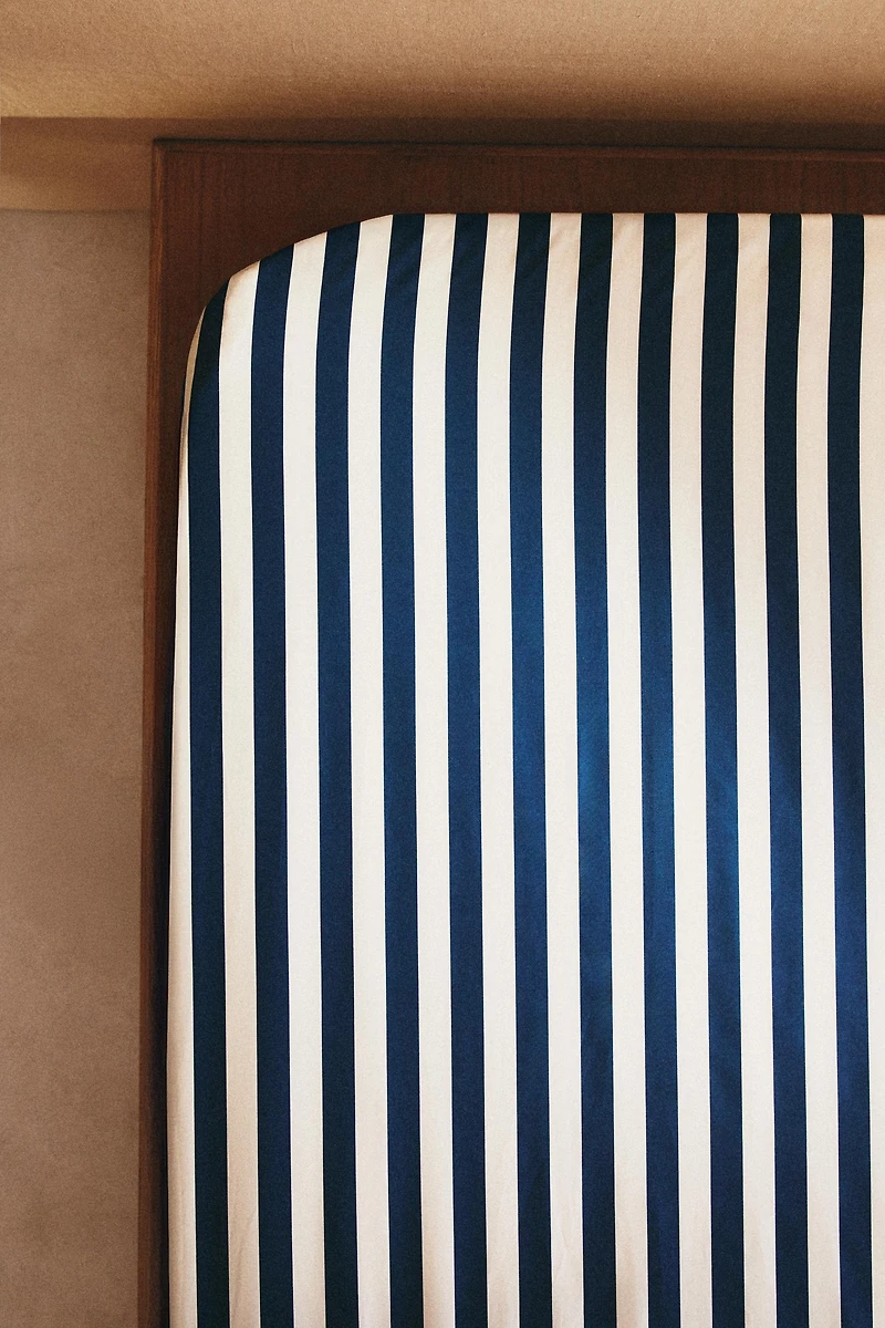 KIDS' STRIPED FITTED SHEET X THE ANIMALS OBSERVATORY