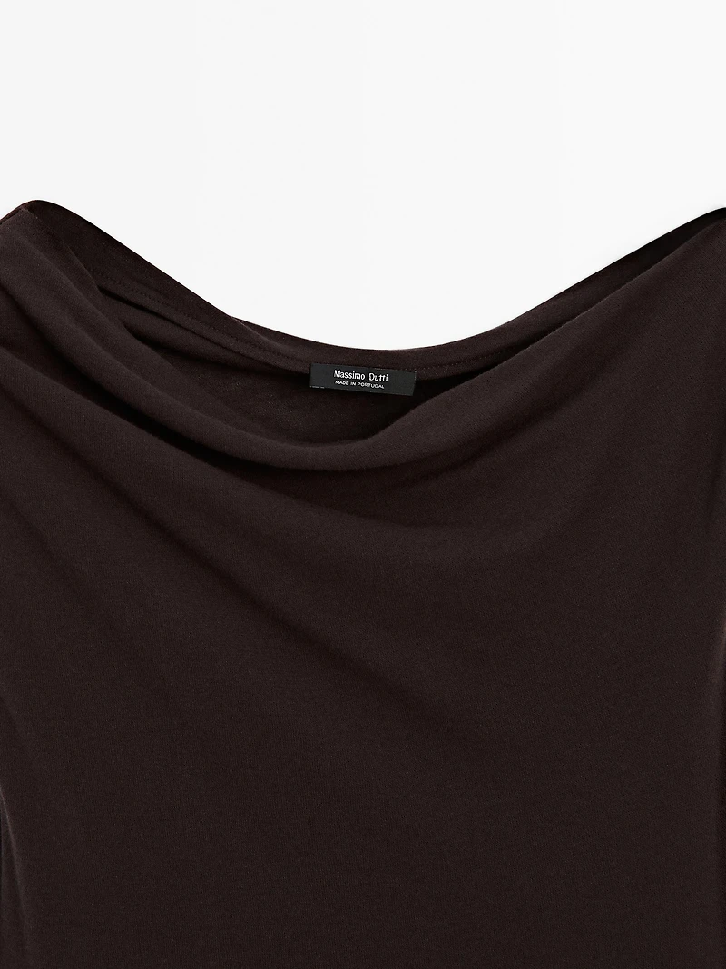 100% cotton asymmetric top