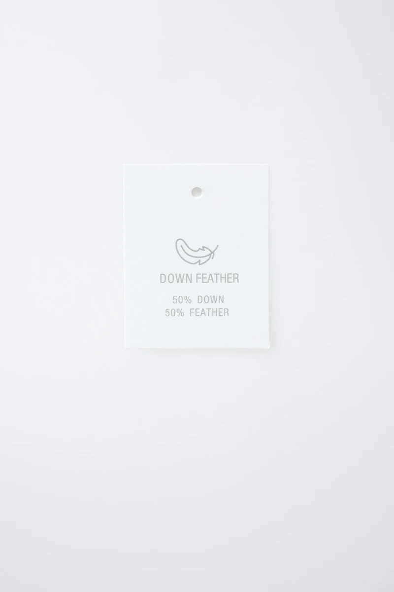 WATER REPELLENT DOWN PUFFER COAT WITH REMOVABLE FAUX FUR HOODIE