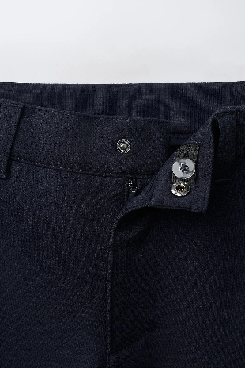 PANTALON DROIT TAILLE BORD-CÔTE