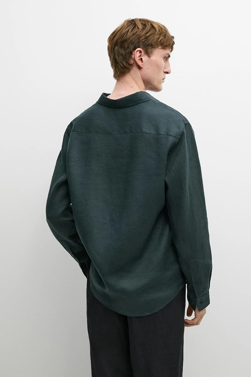 Slim fit 100% linen shirt