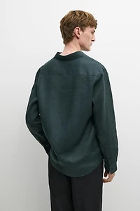 Slim fit 100% linen shirt