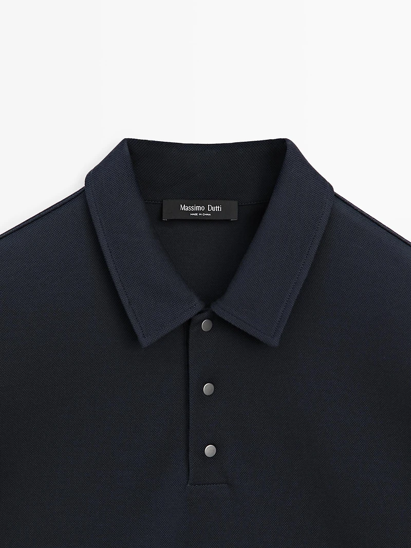 Short-sleeved polo shirt, 100% cotton