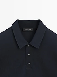 Short-sleeved polo shirt, 100% cotton