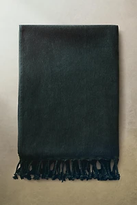 FRINGED COTTON BEACH TOWEL