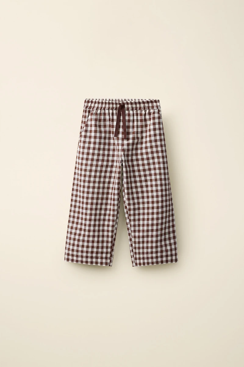 GINGHAM PLAID PANTS CREATED BY CARAMEL LONDON X ZARA