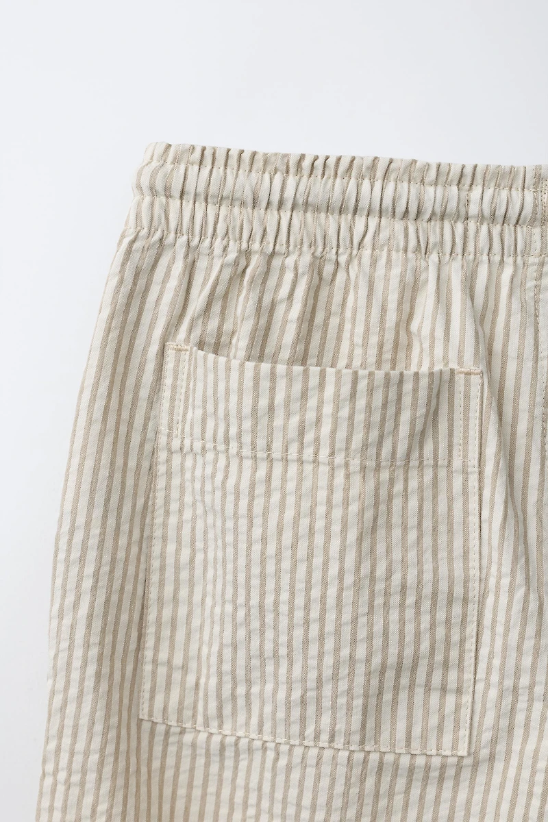 STRIPED SEERSUCKER PANTS