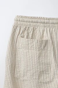 STRIPED SEERSUCKER PANTS