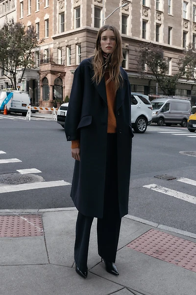MANTEAU OVERSIZE AVEC LAINE