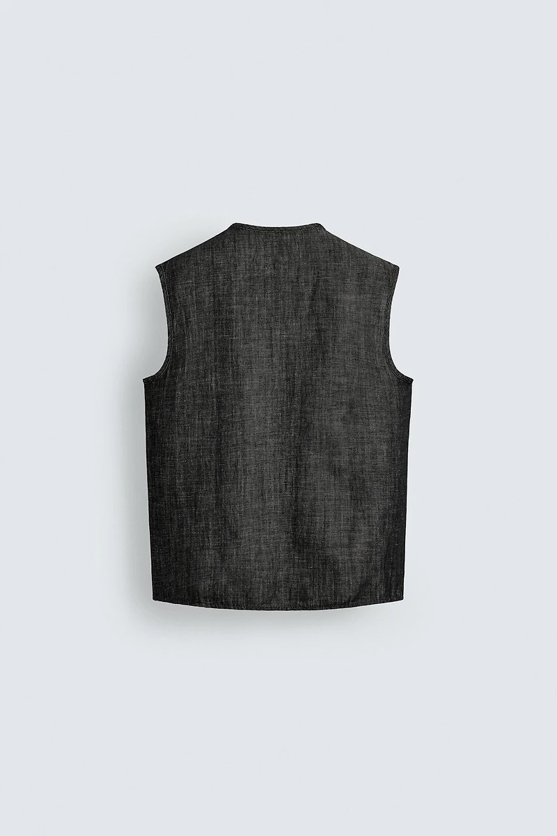COTTON - LINEN TANK SHIRT