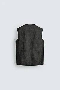 COTTON - LINEN TANK SHIRT