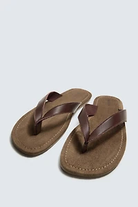 LEATHER STRAP SANDALS
