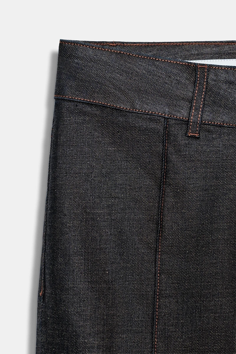TRF WAXED LOW-RISE JEANS