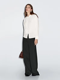 Round-neck shirt with button details