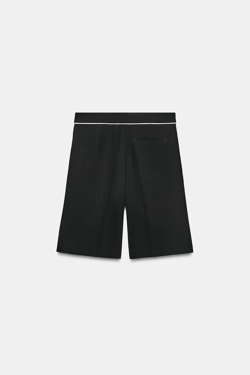 LONG CONTRAST PIPING SHORTS