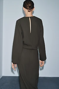 ZW COLLECTION PLEATED MIDI DRESS