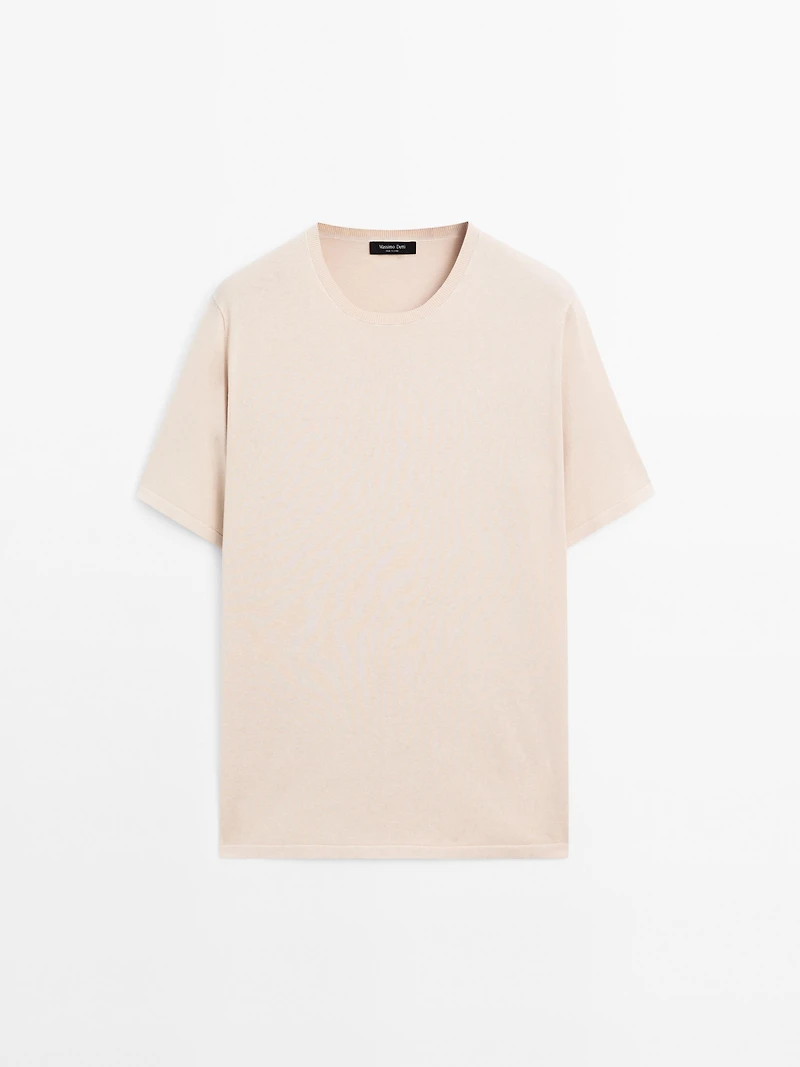 T-shirt en maille de coton mélangé