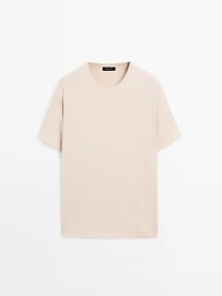 T-shirt en maille de coton mélangé