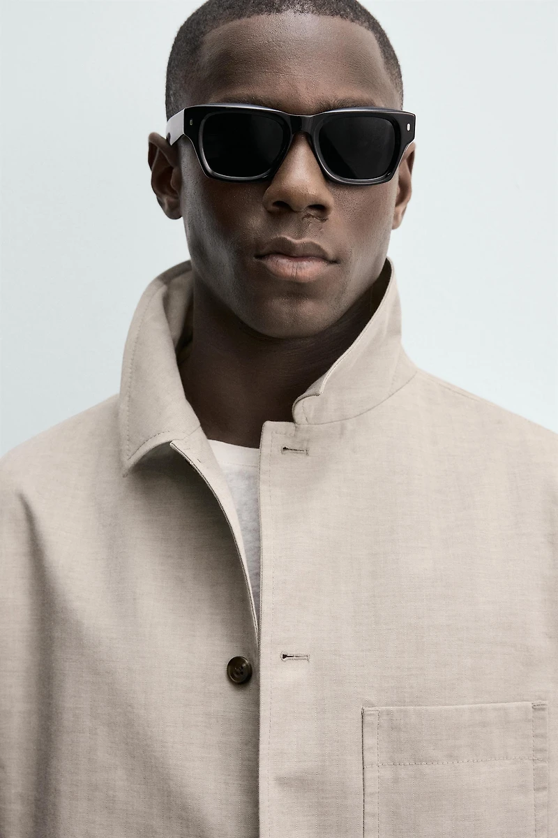 BLOUSON REGULAR FIT STRUCTURÉ À CHEVRON