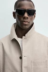 BLOUSON REGULAR FIT STRUCTURÉ À CHEVRON