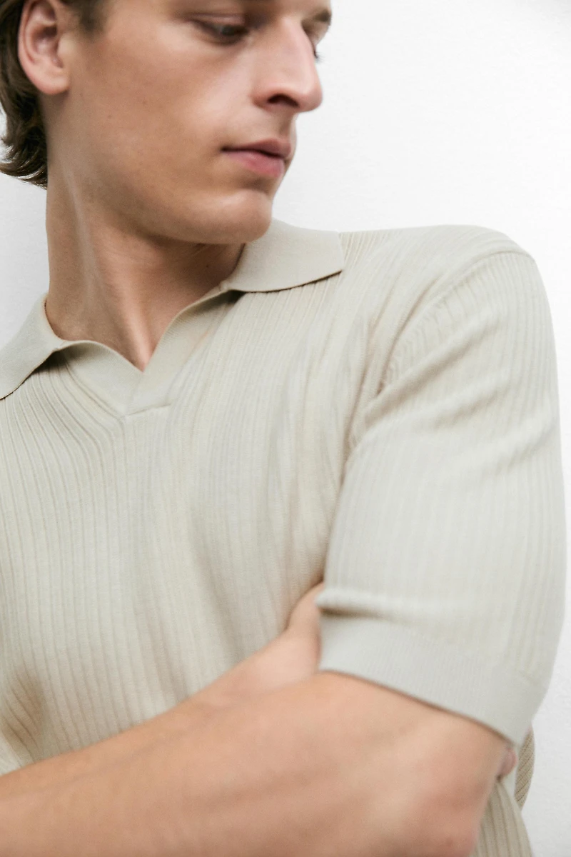 Polo en maille regular fit coton