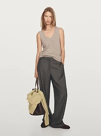 100% cashmere crew neck top