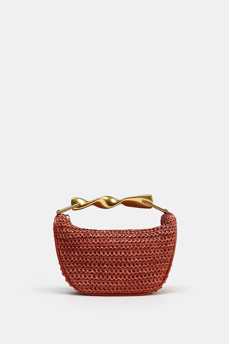 MINI BAG WITH METALLIC HANDLE