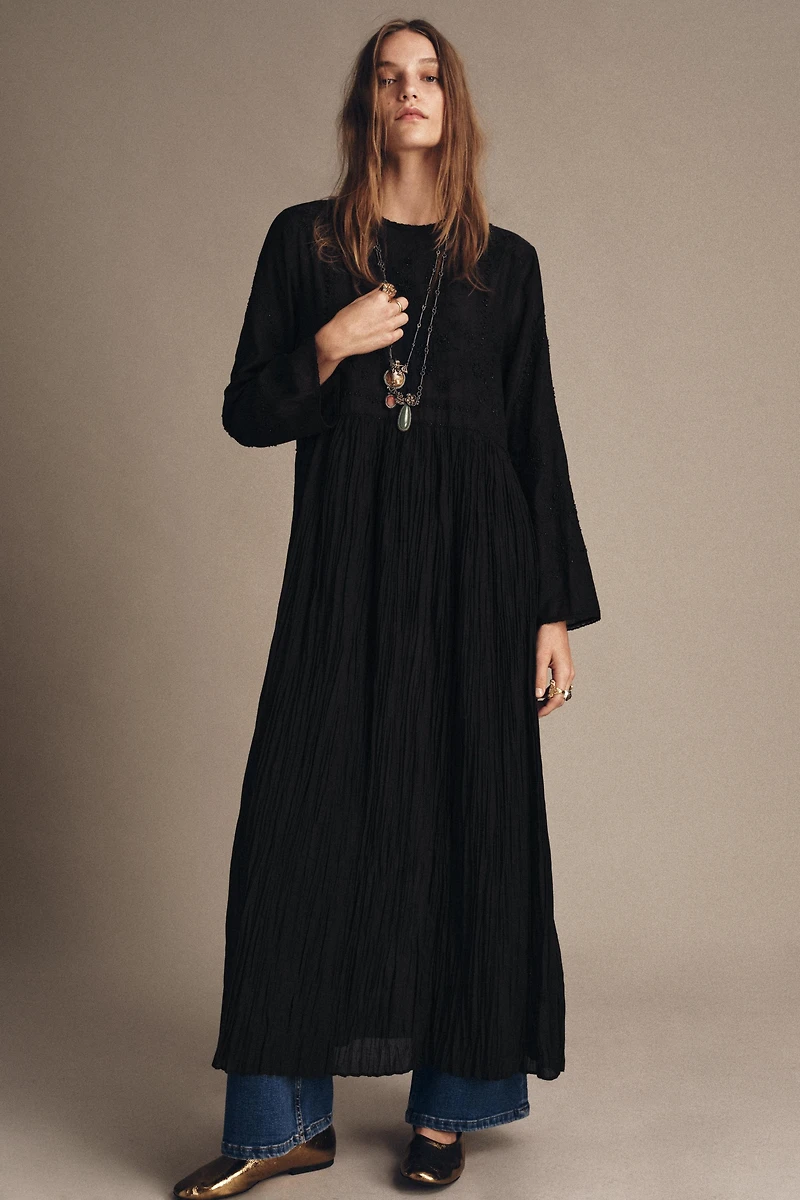 ZW COLLECTION EMBROIDERED DRESS WITH BEADS