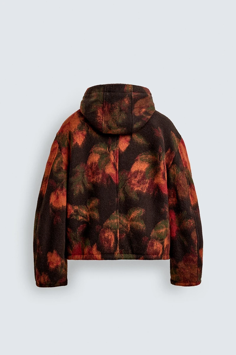 BLOUSON COUPE BOXY À CAPUCHE