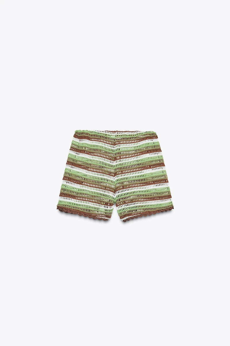 DRAWSTRING CROCHET SHORTS