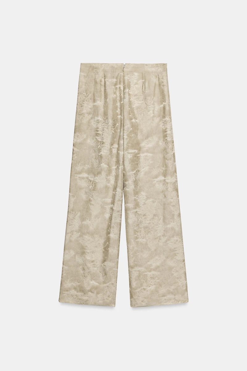 ZW COLLECTION JACQUARD WIDE LEG PANTS