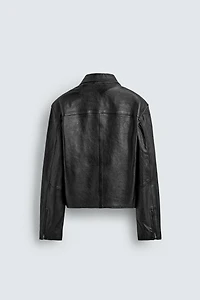 BLOUSON COURT EN CUIR