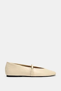 LEATHER BALLET FLATS