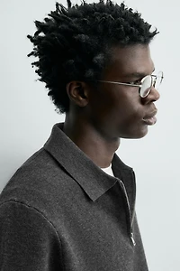 KNIT ZIP POLO SHIRT