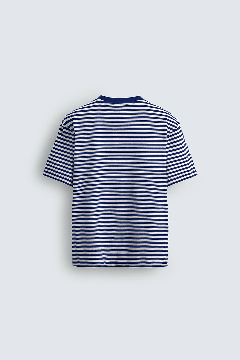 REGULAR FIT STRIPED JACQUARD T-SHIRT