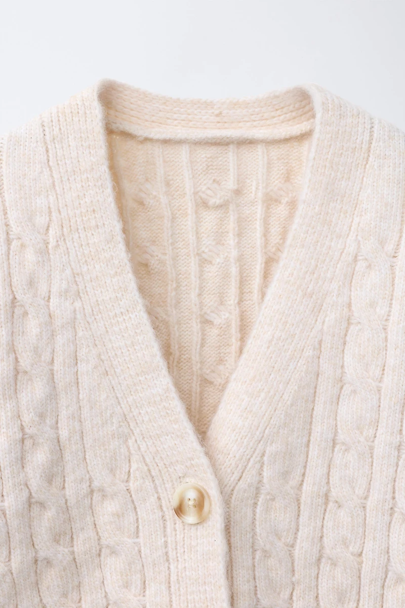 CABLE KNIT CARDIGAN