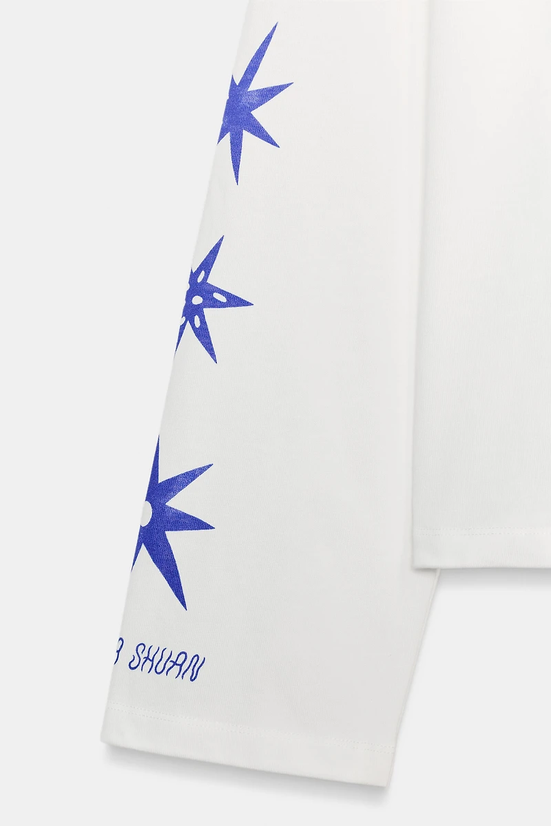 T-SHIRT À MANCHES LONGUES IMPRIMÉ AGUSTINA SHUAN