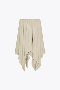 ASYMMETRIC MIDI SKIRT