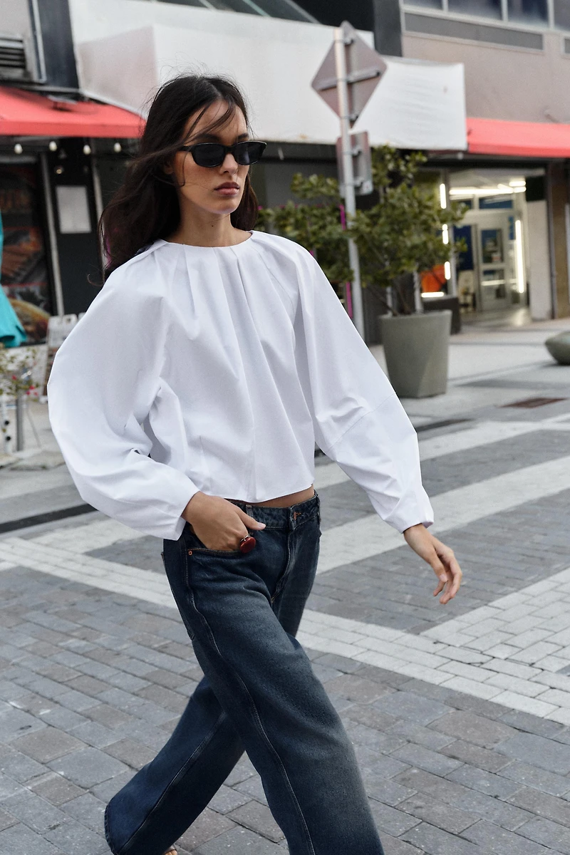 BALLOON POPLIN SHIRT