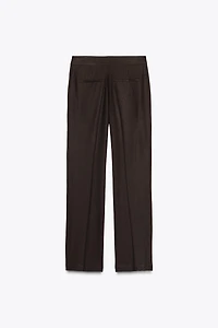STRAIGHT LEG LINEN PANTS