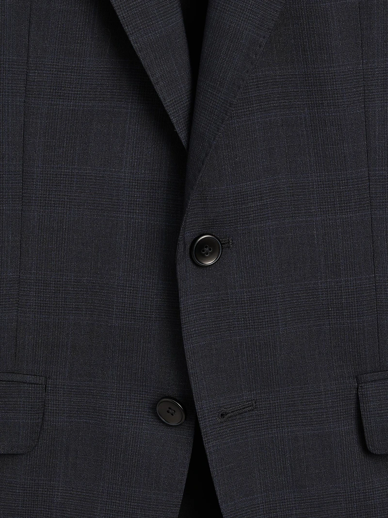 Veste de costume à carreaux 100 % laine